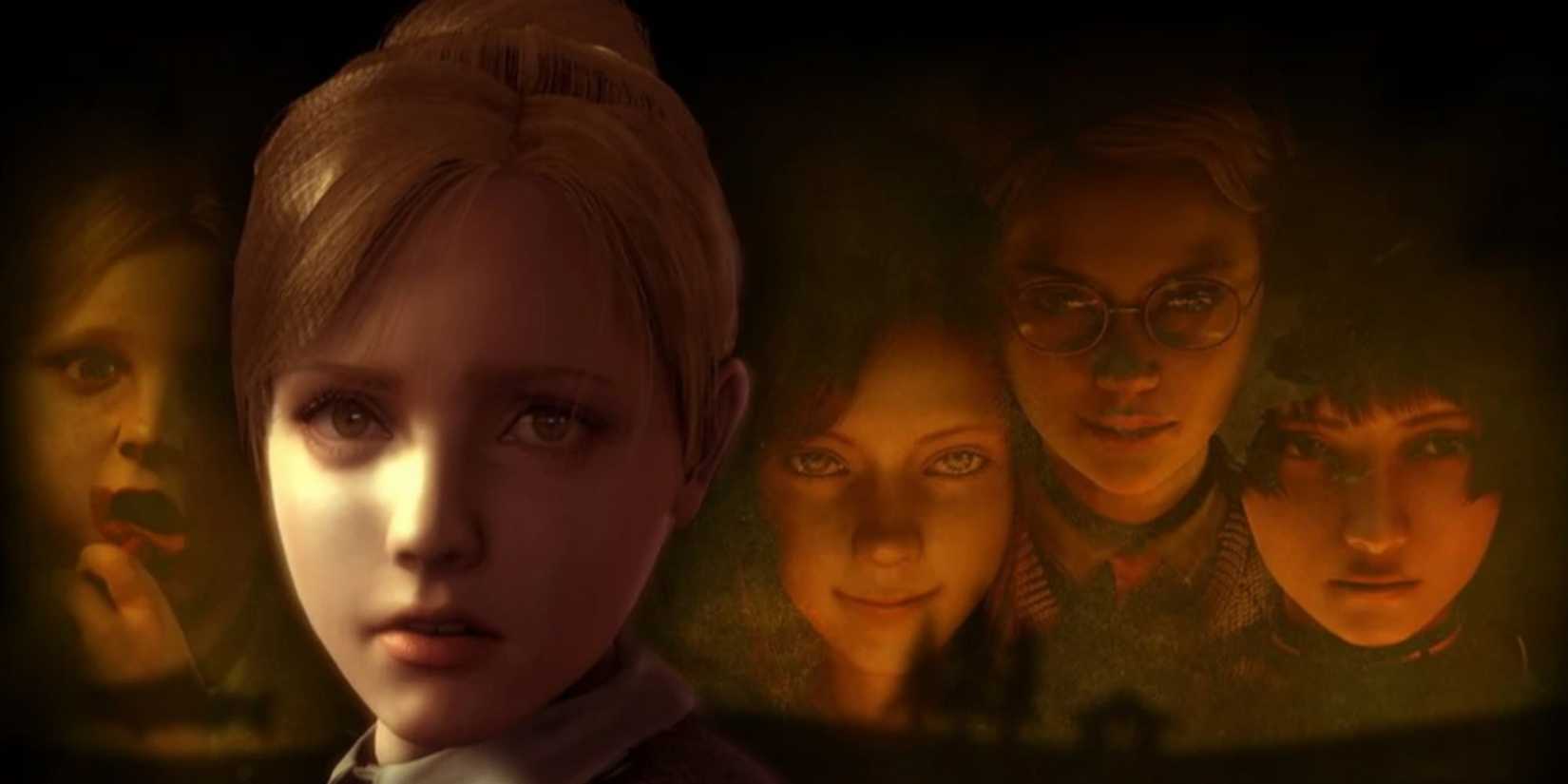 An image showing the different faces of various characters from the video game Rule of Rose.