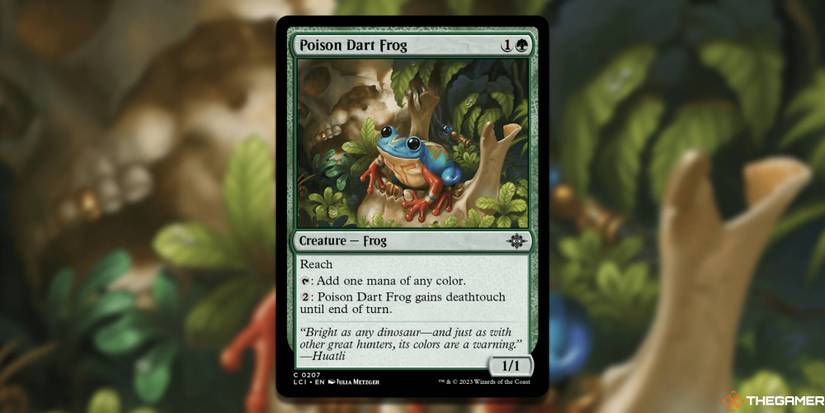 poison dart frog mtg card Magic The Gathering - Modern Horizons 3 Commander The Lost Caverns of Ixalan (LCI) #207 Illustrated by Julia Metzger Magic poison dart frog mtg card