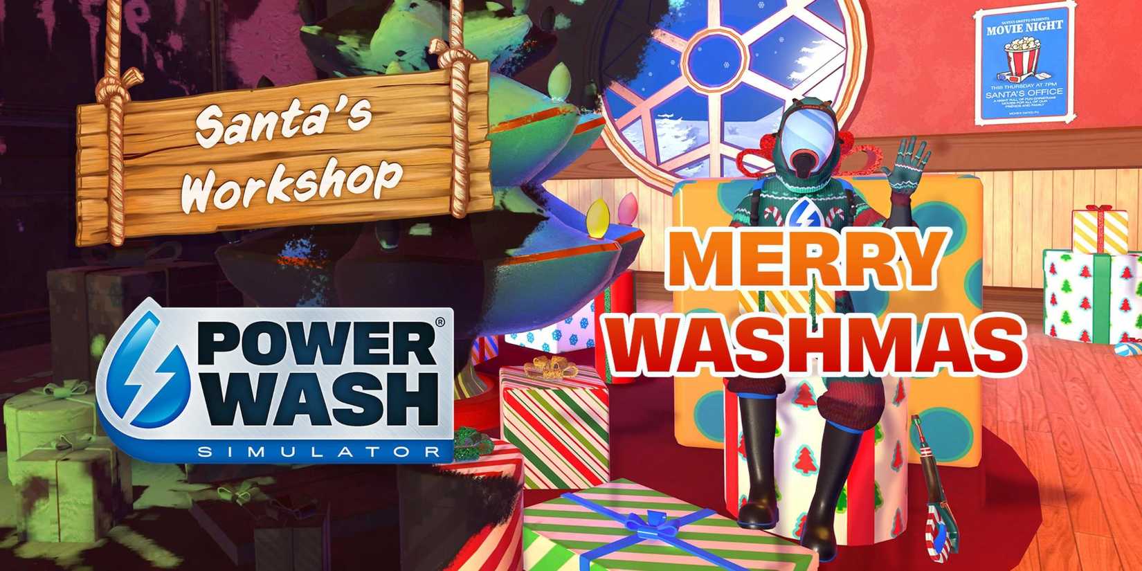 PowerWash Simulator promotional image for The Santa's Workshop DLC