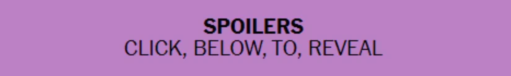 Connections banner - Spoilers in purple