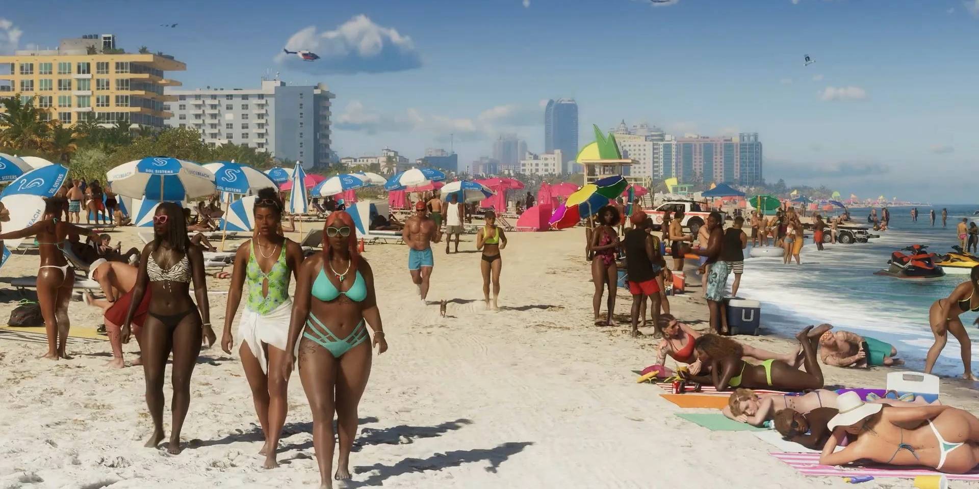 Grand Theft Auto 6 many people on the beach