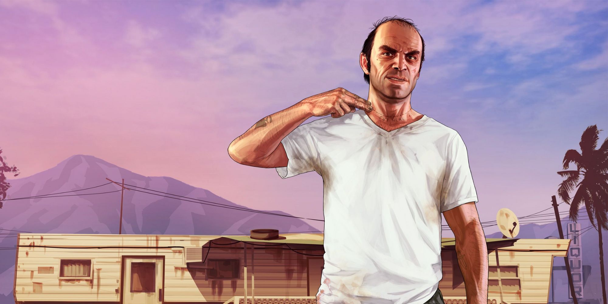 Trevor Philips em uma cena de Grand Theft Auto 5.
