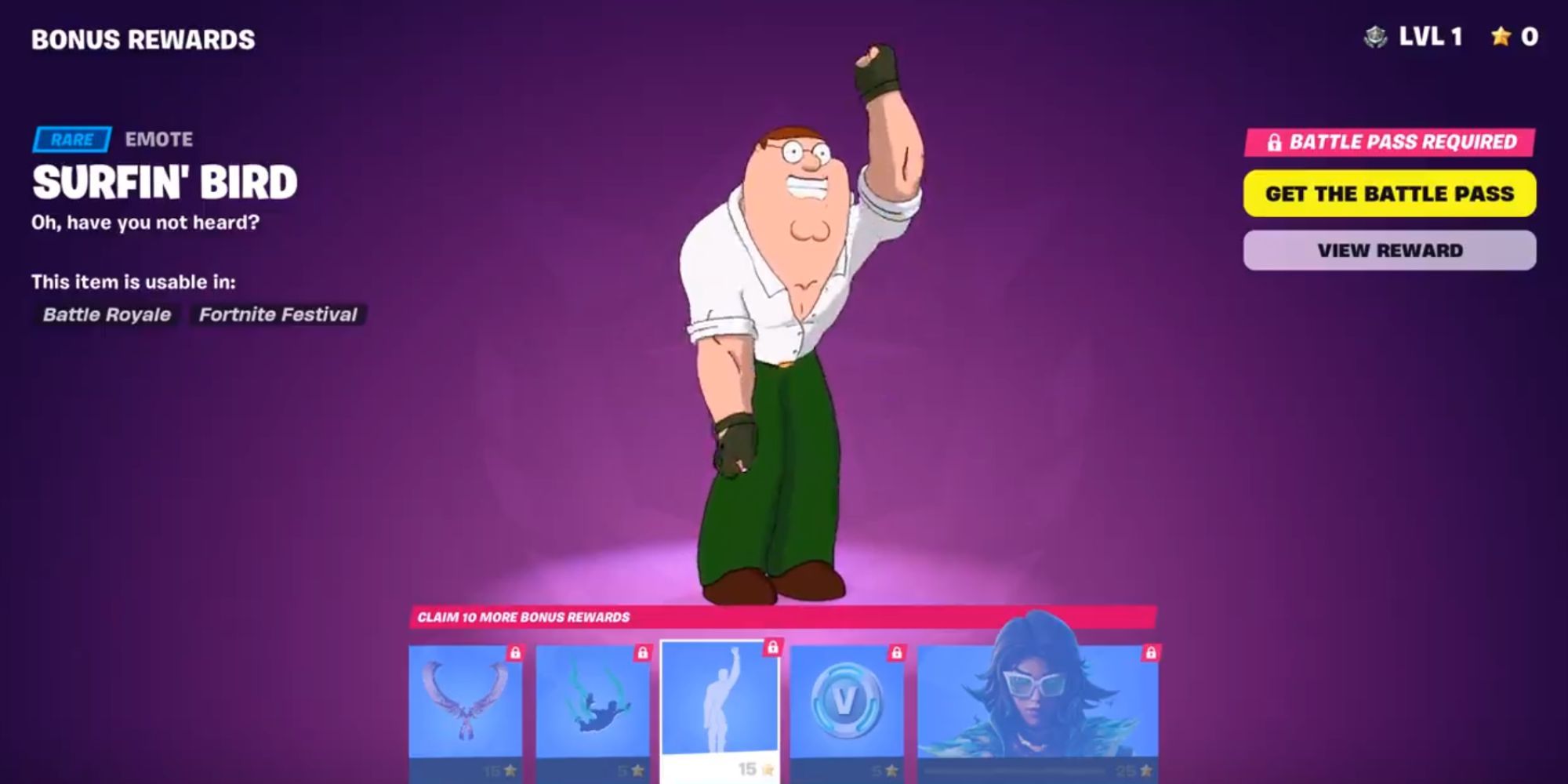 Fortnite Chapter 5 finally adds Family Guy's Peter Griffin, Solid