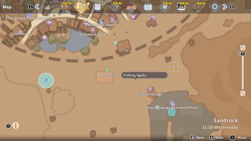 All Fish Locations In My Time At Sandrock