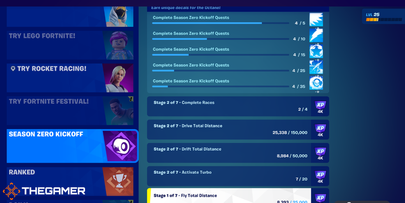 Season Zero Kickoff Quest Guide In Fortnite: Rocket Racing