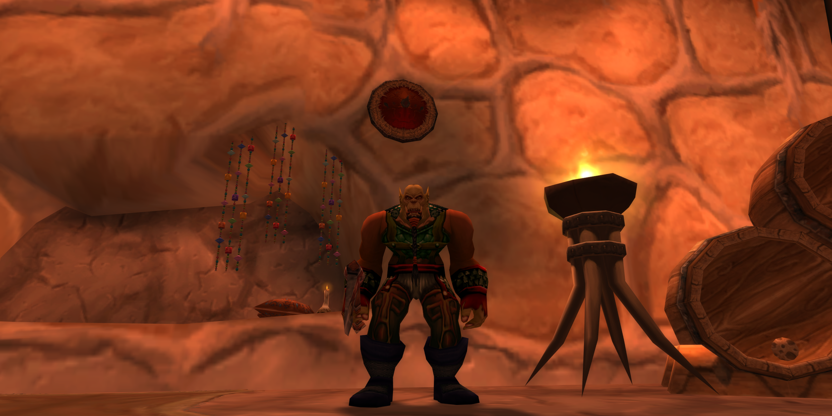 An Orc Warrior in WoW Classic.