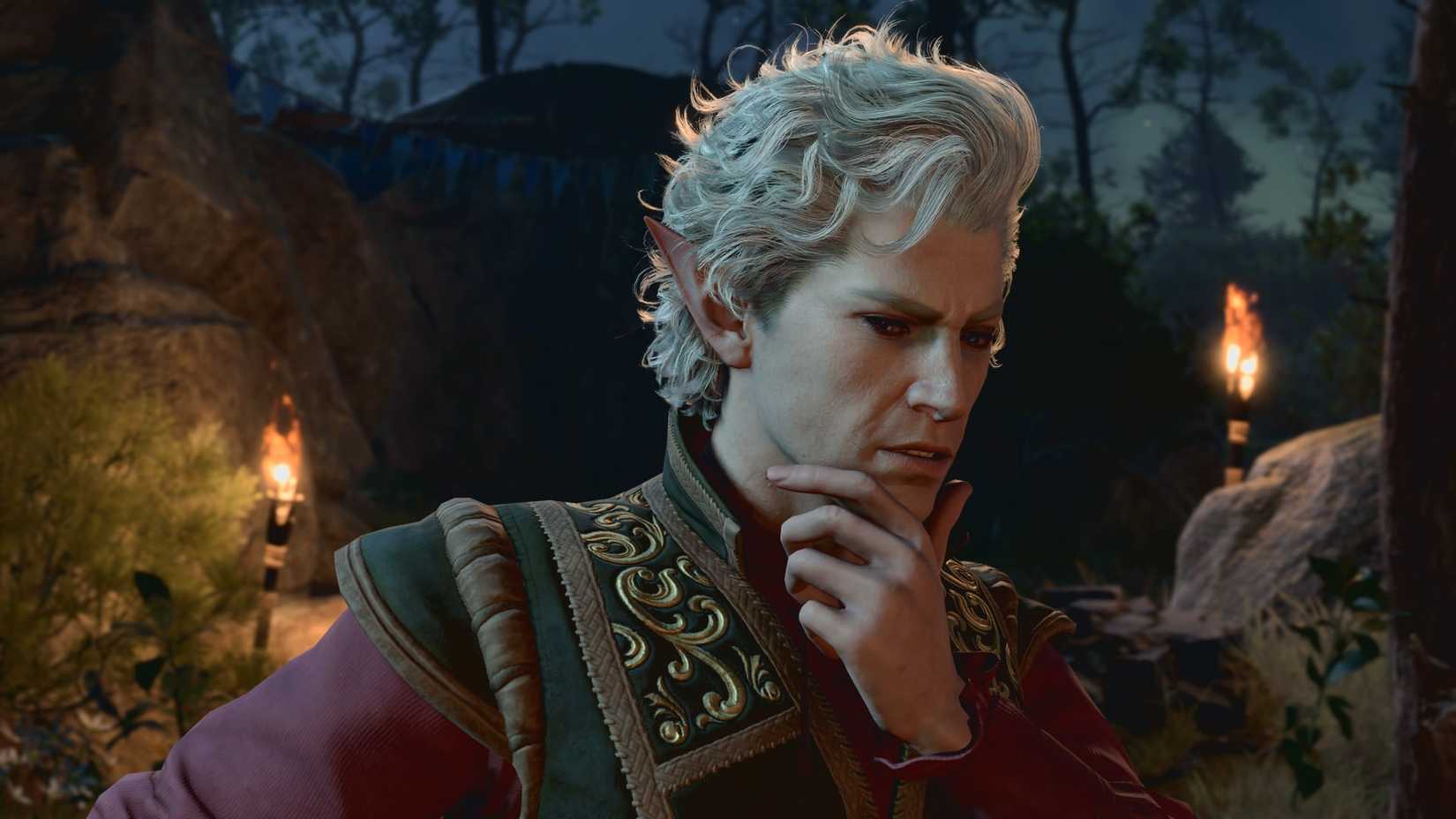 Astarion thinking in Baldur's Gate 3.