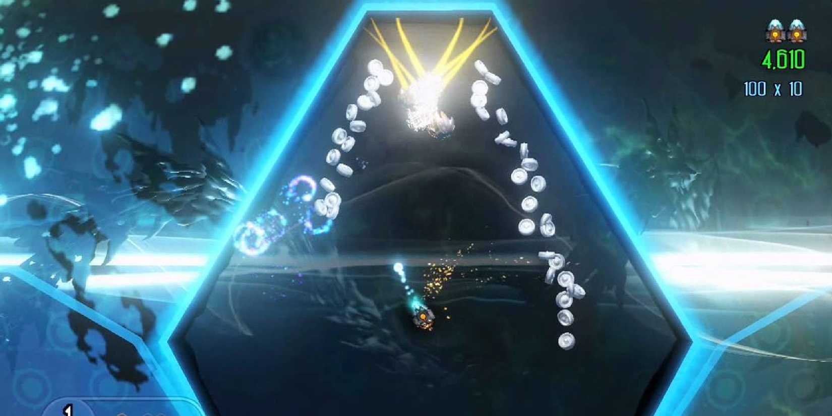 Level of Blast Factor with craft shooting at cells.