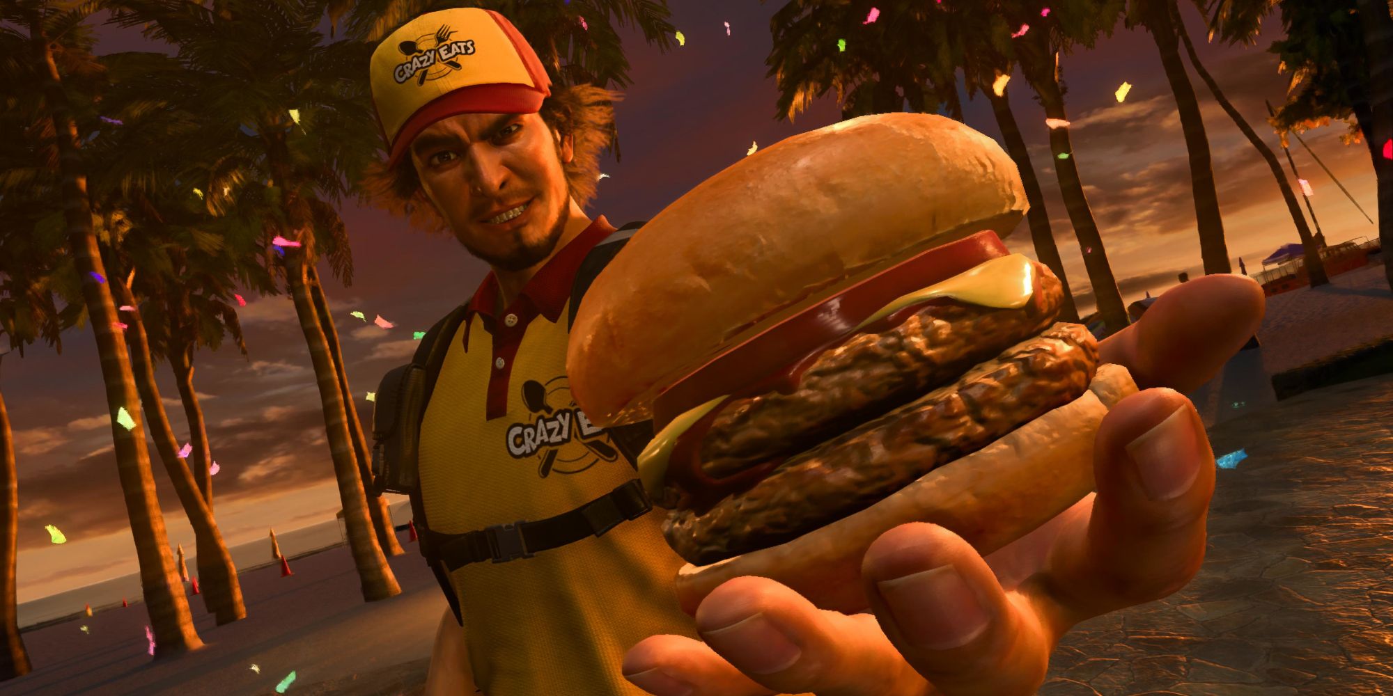 Like A Dragon Infinite Wealth, Ichiban delivering a hamburger