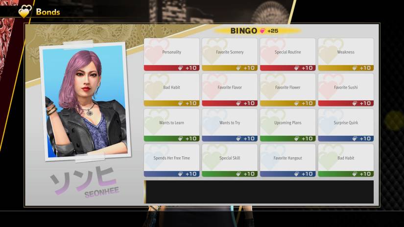How To Max Out Seonhee's Bond Bingo Card In Like A Dragon: Infinite Wealth