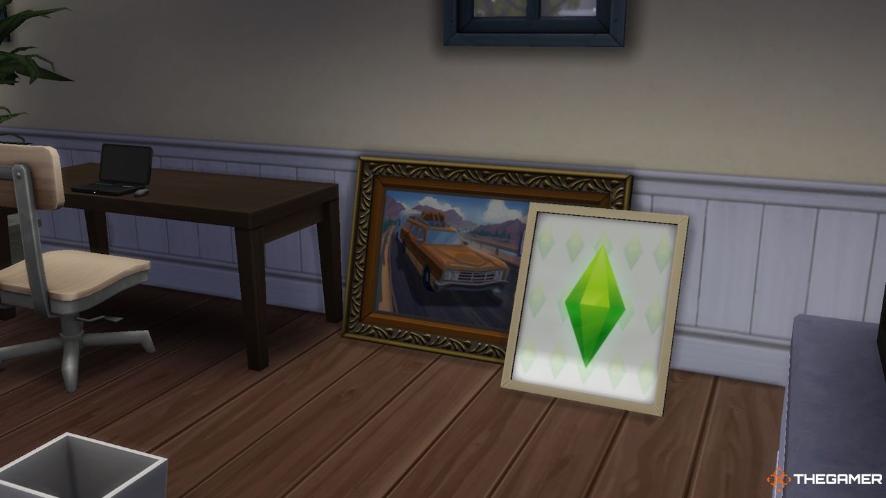 Paintings rotated and moved in The Sims 4 using the TOOL Mod
