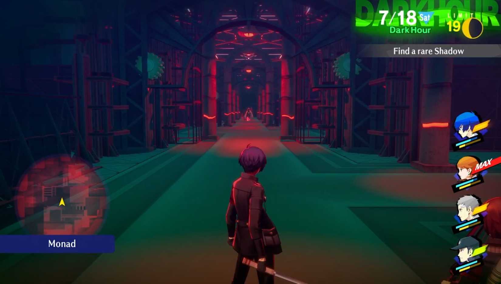 Protagonista davanti a una Monad Door, pronto a sfidare l'ombra in Persona 3 Reload
