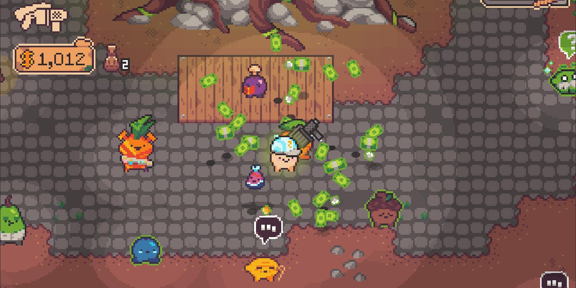 Turnip Boy Robs a Bank Botanik Bankası soygunu