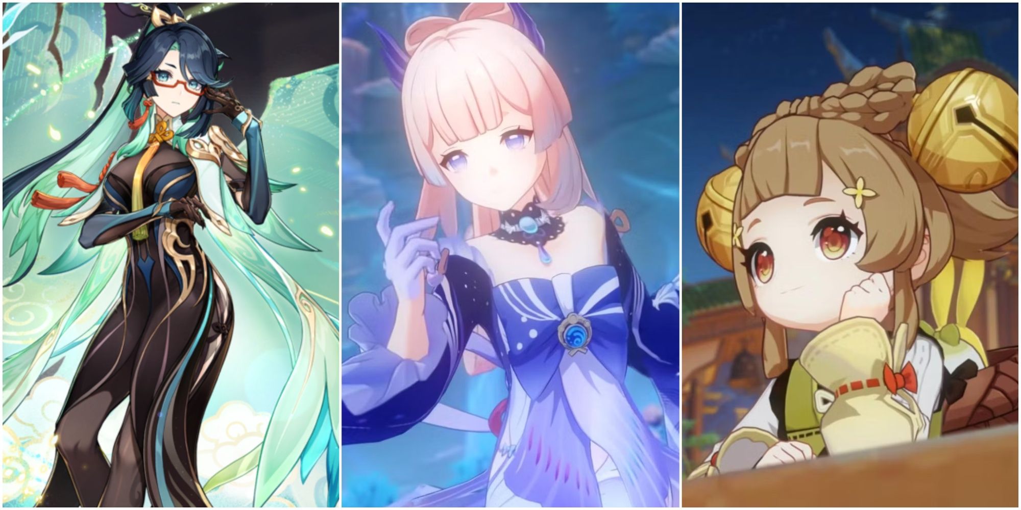 Genshin Impact Xianyun Kokomi Yaoyao Together