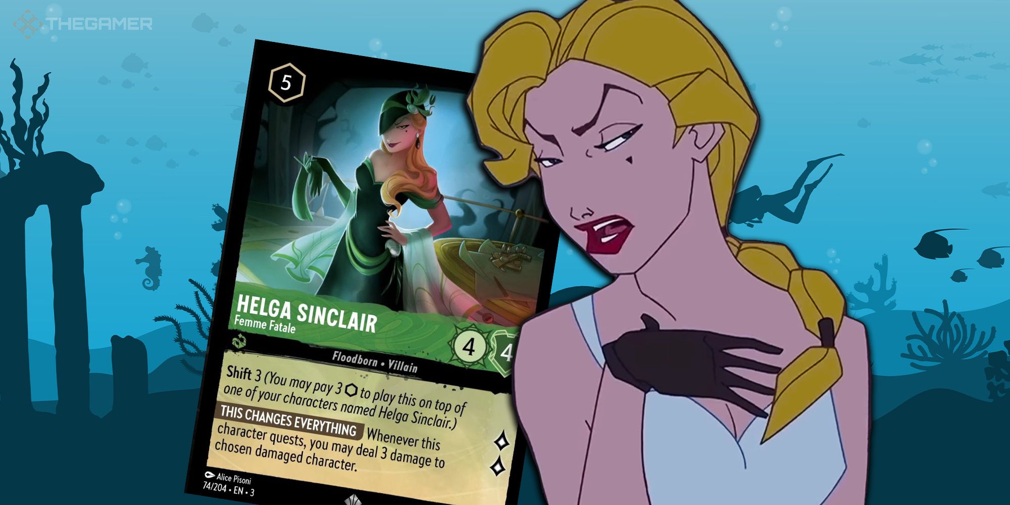 Disney Lorcana's Helga Sinclair Is Everything A Floodborn Should Be