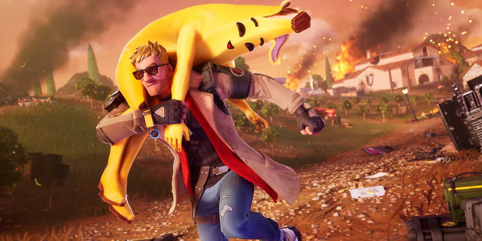 Jonesy wears Peely in Fortnite.