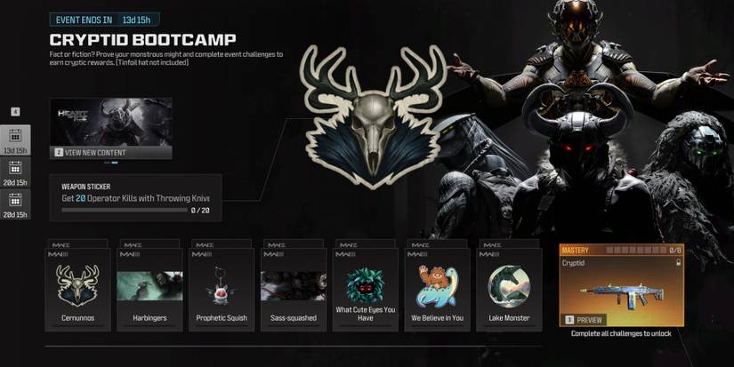 Cod Kryptids All Cryptid Bootcamp Rewards In MW3 Season 2