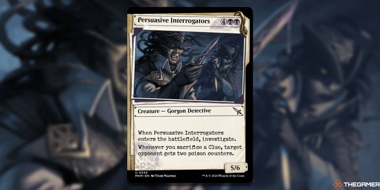 mtg dossier cards Secret Lair: Showcase: Murders at Karlov Manor (Foil Edition) : Toys & Games Menace Creatures you control have wither Dossier Showcase Frame - Murders
