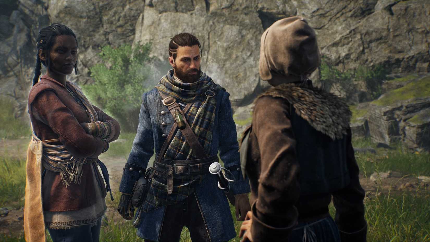 Red and Antea talk to Prudence in Banishers Ghosts of New Eden.