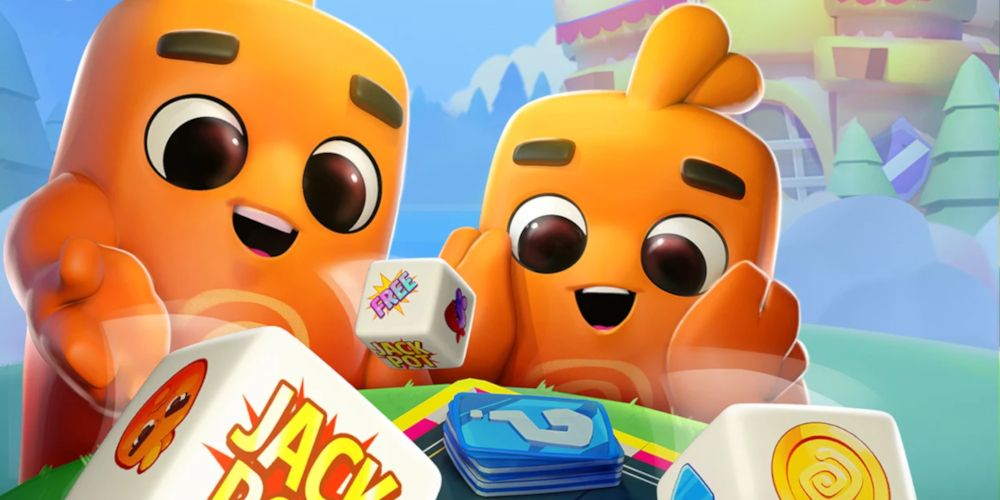 Dice Dreams, Two sentient carrots rolling dice