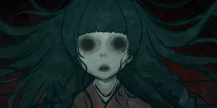 Close-up of the eyeless girl from Paranormasight.