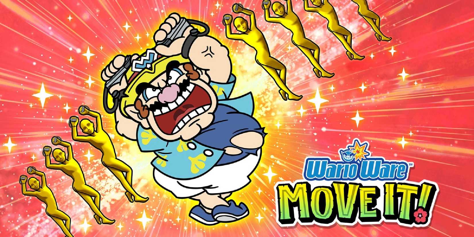 WarioWare: Move It! cover art showing Wario dancing
