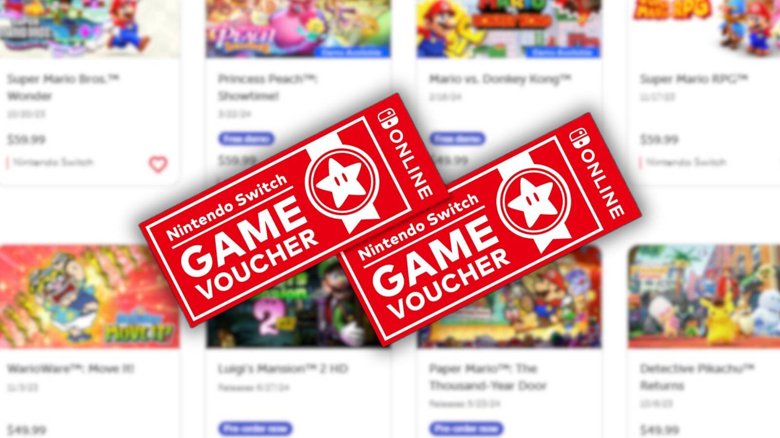 Super Mario Eshop Vouchers Mario American Nintendo Eshop Card