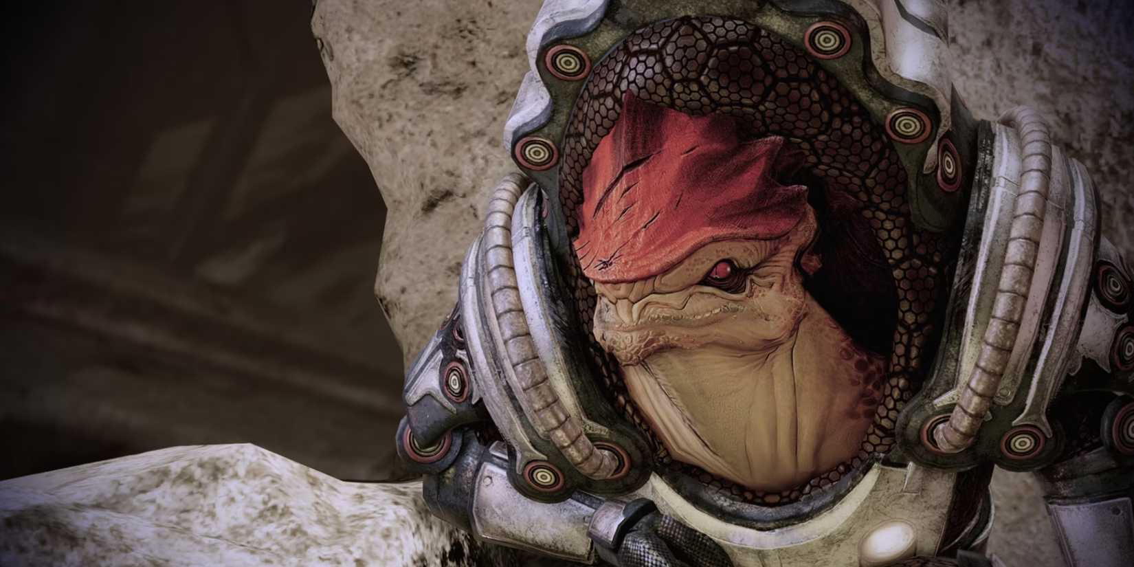 Wrex as Clan Leader in Mass Effect 2.