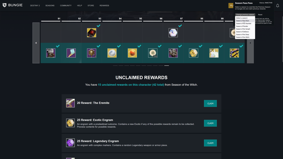 Destiny 2 Season Pass Pass Switch To Risen