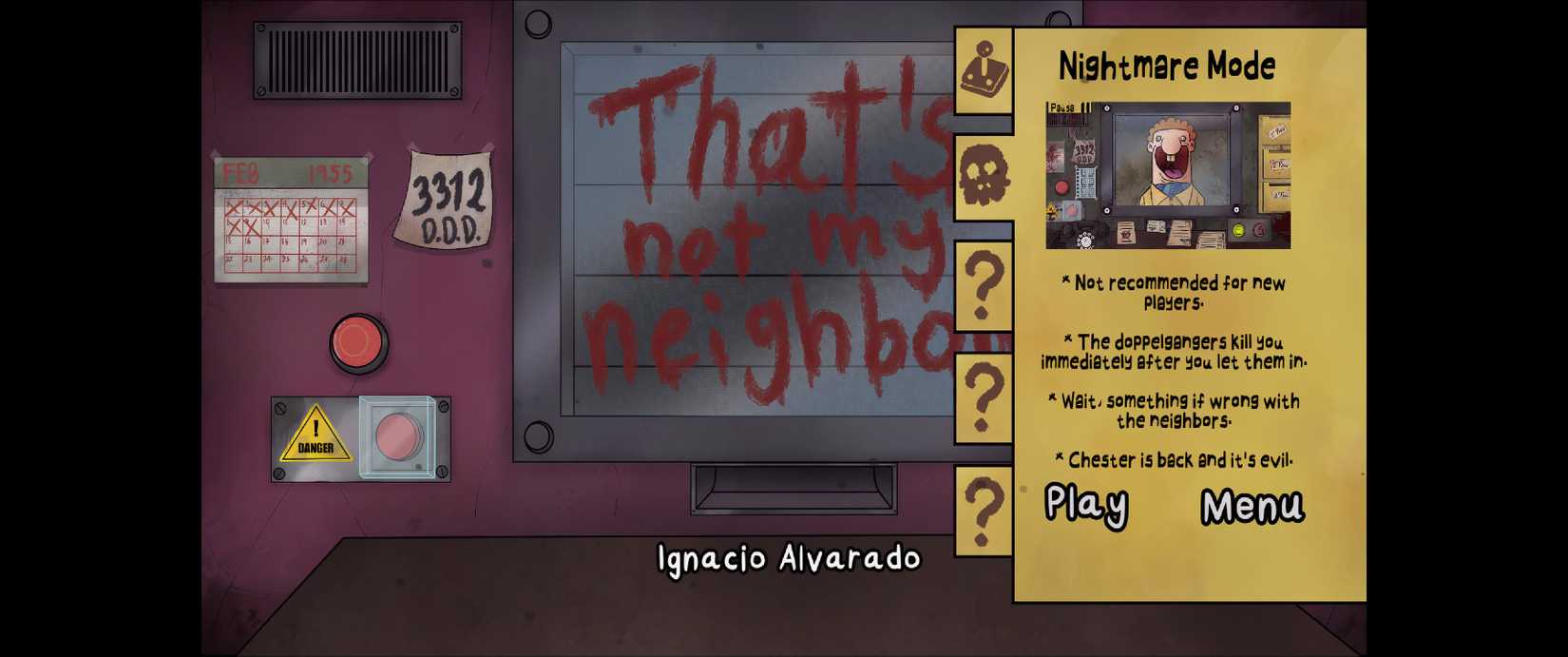 How To Play Nightmare Mode In That's Not My Neighbor