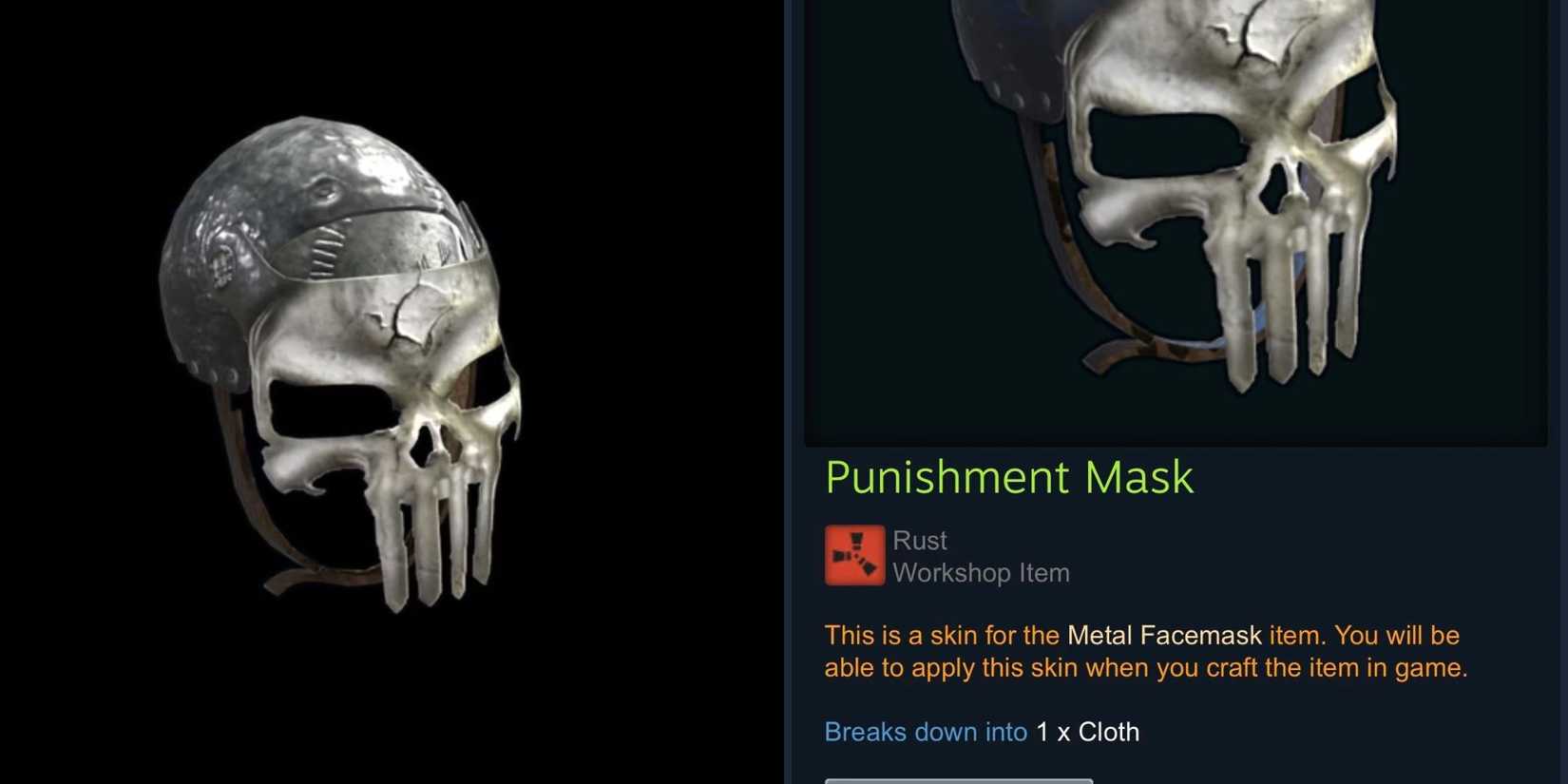Rust Mask Skin The Most Expensive In-Game Skins You Can Purchase