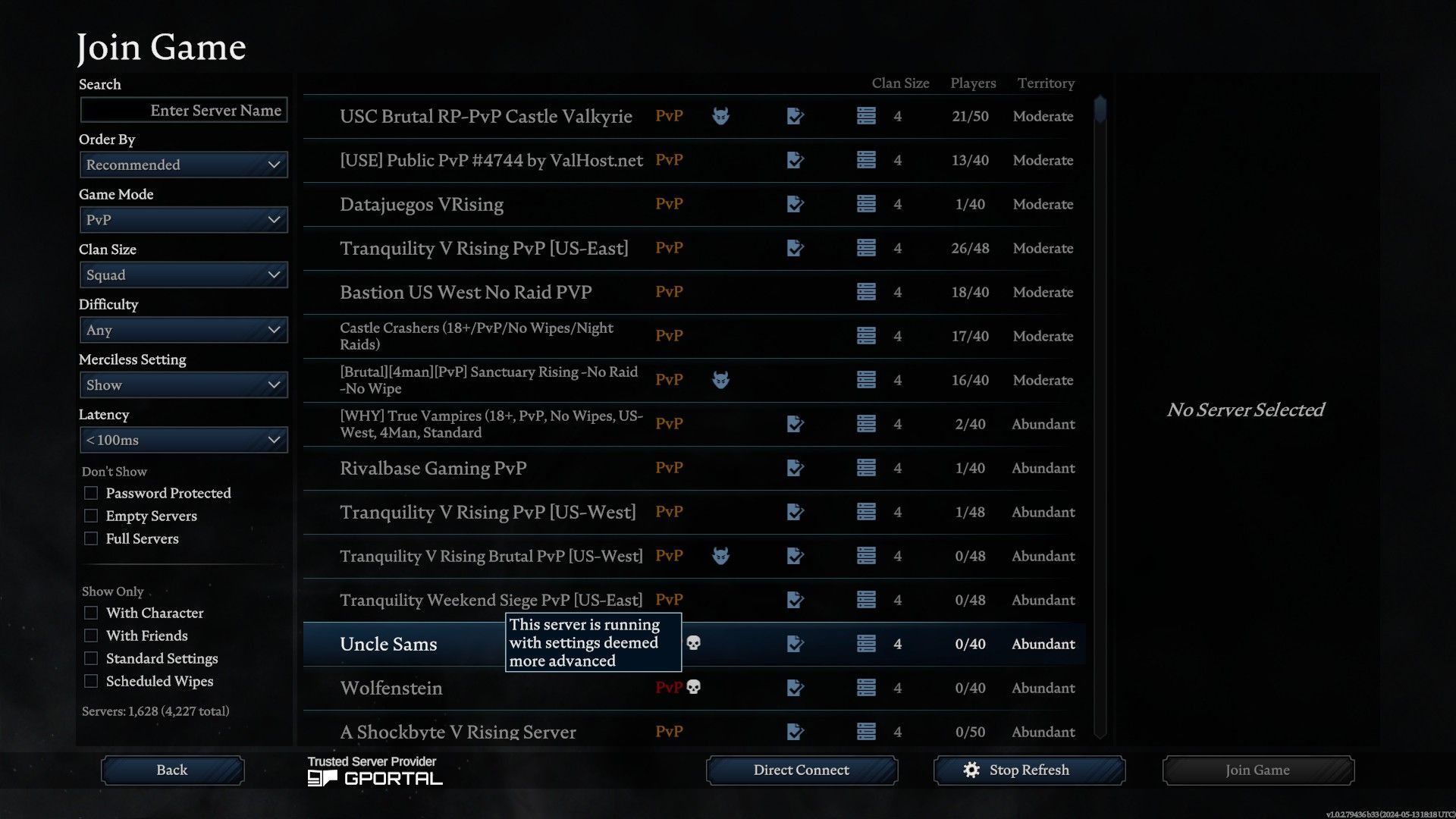 What Is A Merciless Server In V Rising?