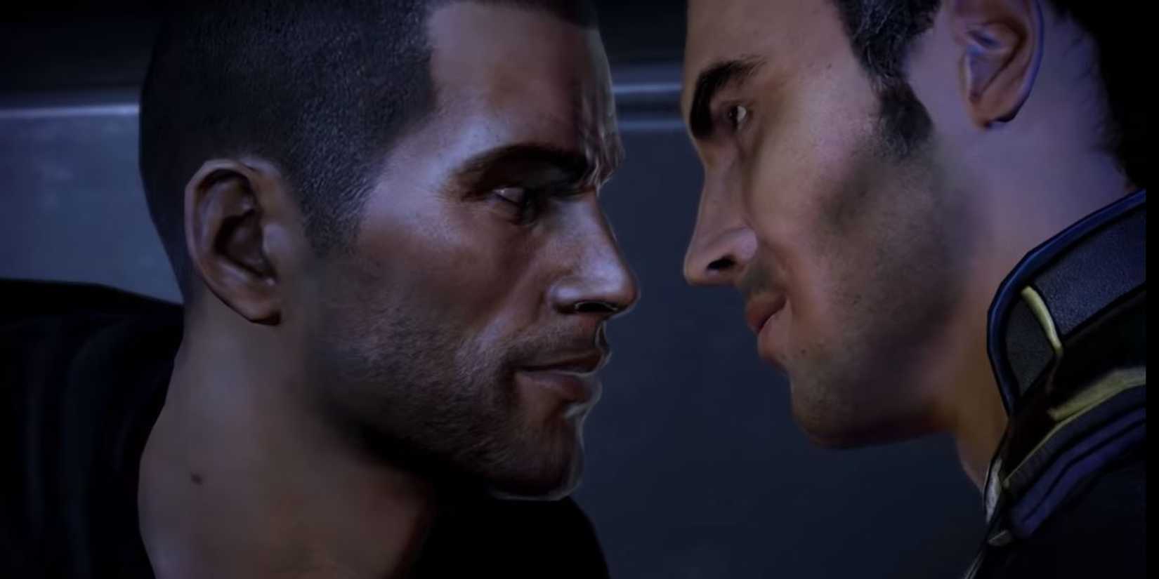 Mass Effect 3 Shepard And Kaidan Stared At Each Other