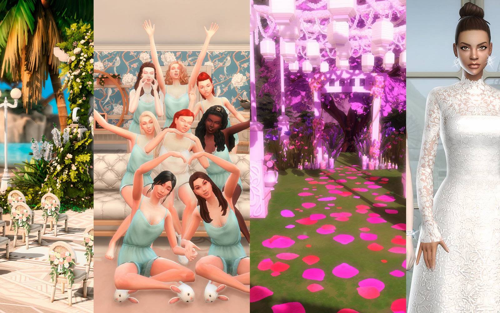 sachin and babi light blue dress The Sims - The Gallery
