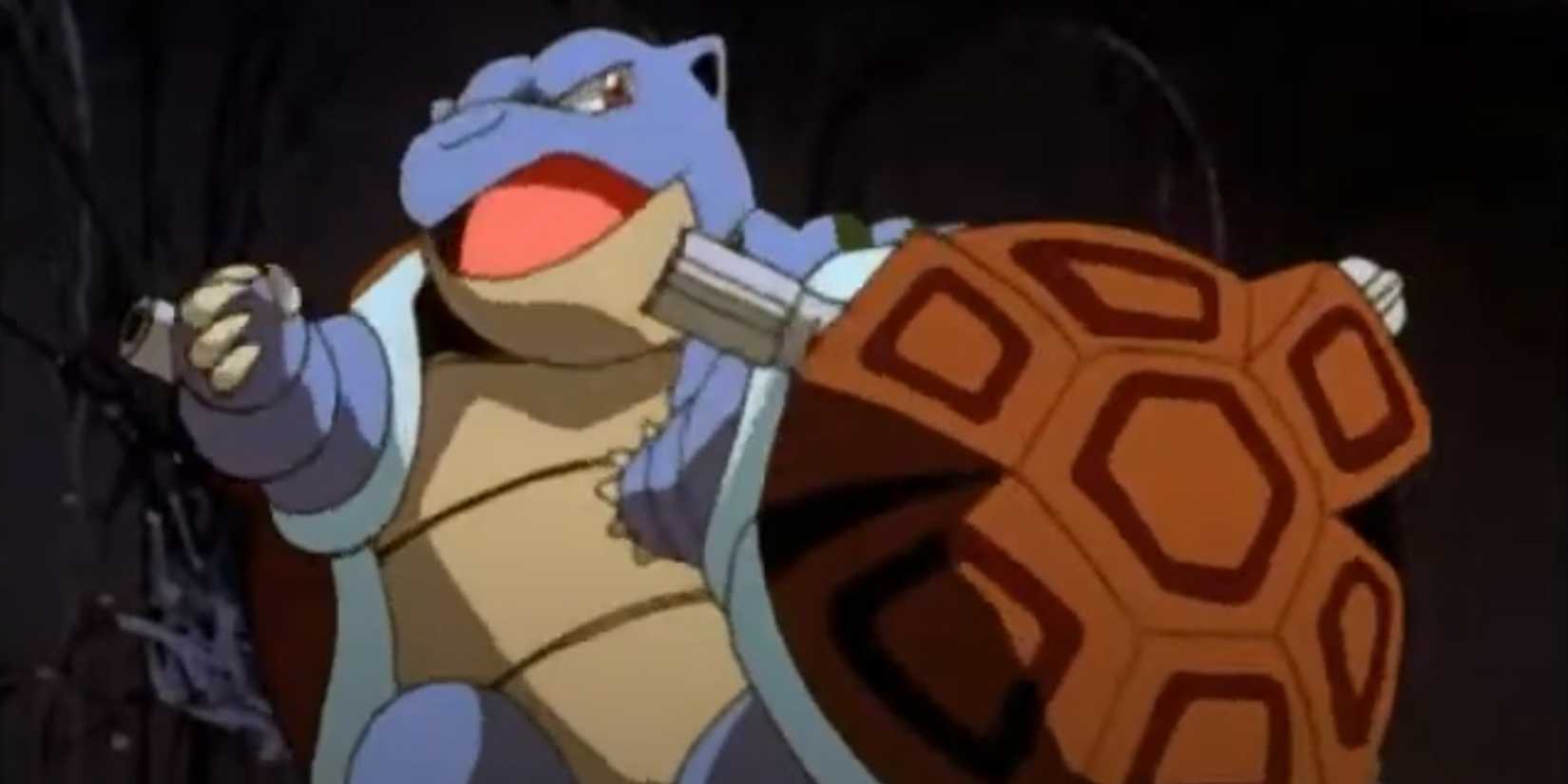 Clone Blastoise Fights its counterpart in Pokemon: The Movie.