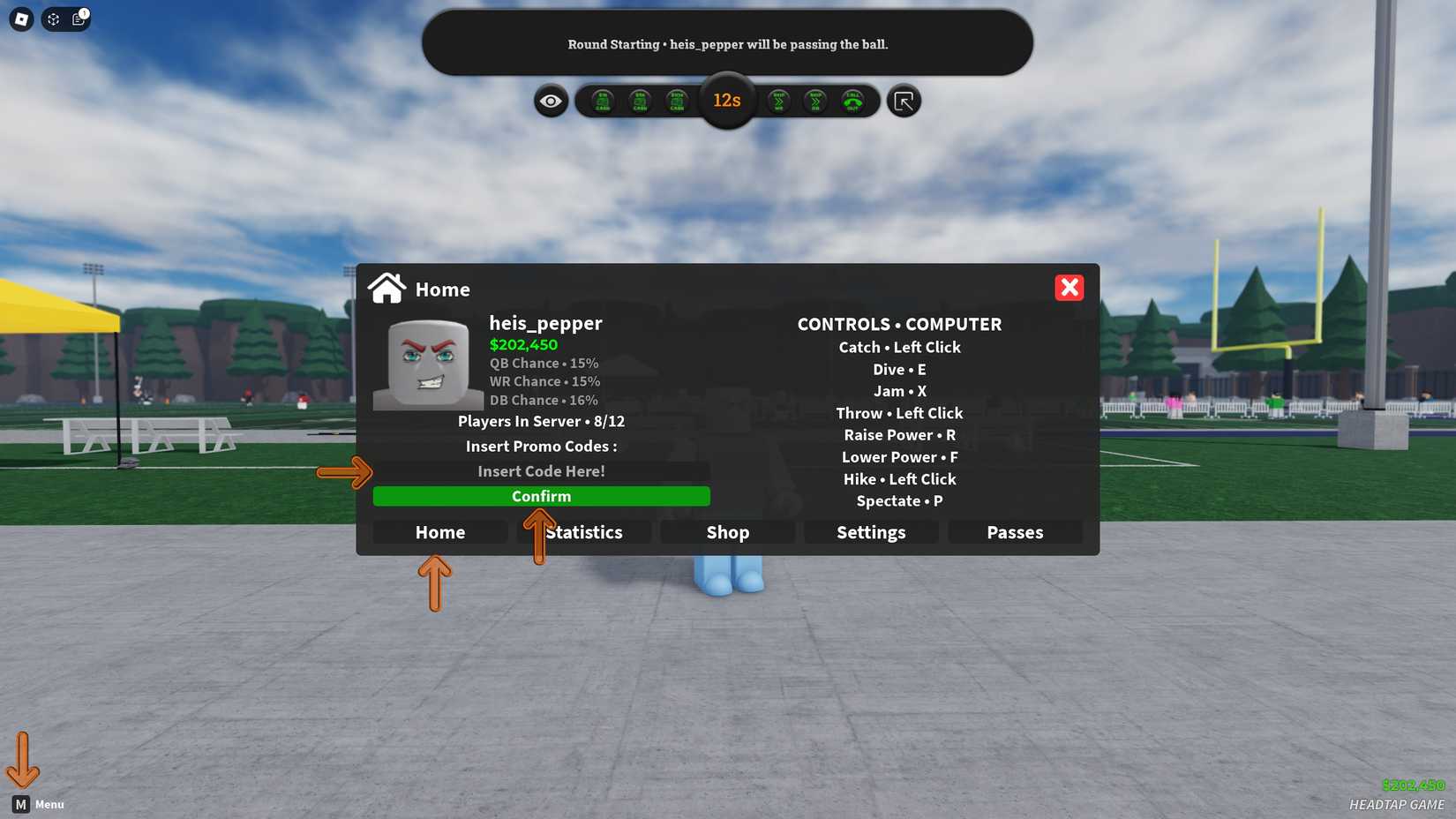 Head Tap Codes - Roblox