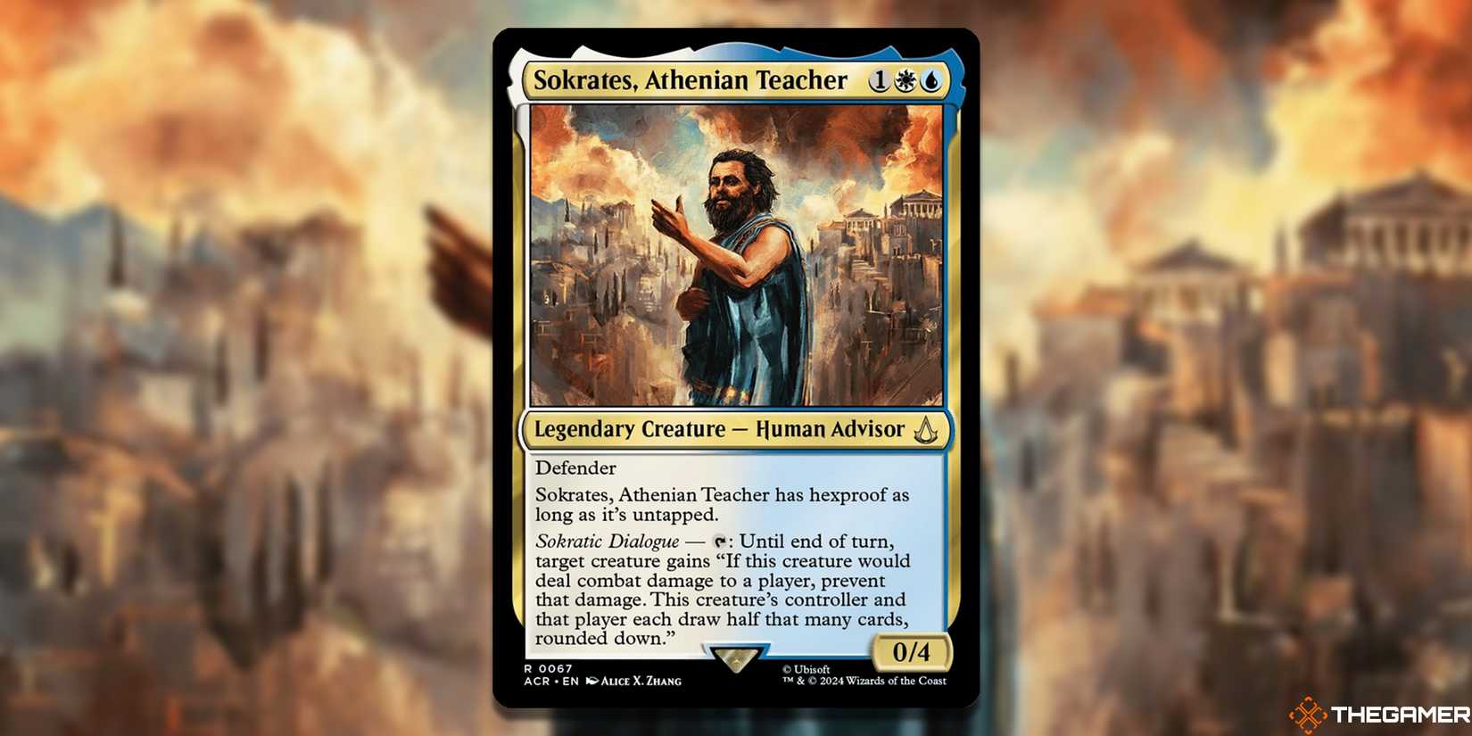 socrates mtg card sokrates, athenian teacher This creatures controller and that player each draw half that many cards Greek philosopher Sokrates is now