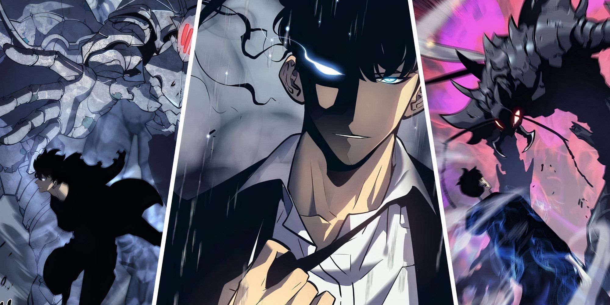 Sung Jin-Woo combattant dans Solo Leveling lors d'un combat iconique