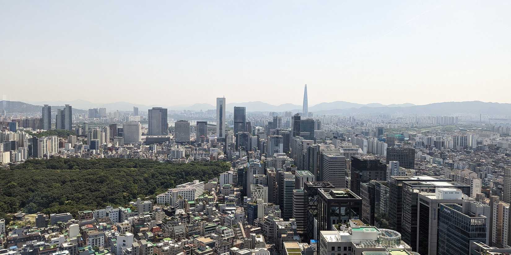 view of Gangnam in Seoul, South Korea from the Krafton office