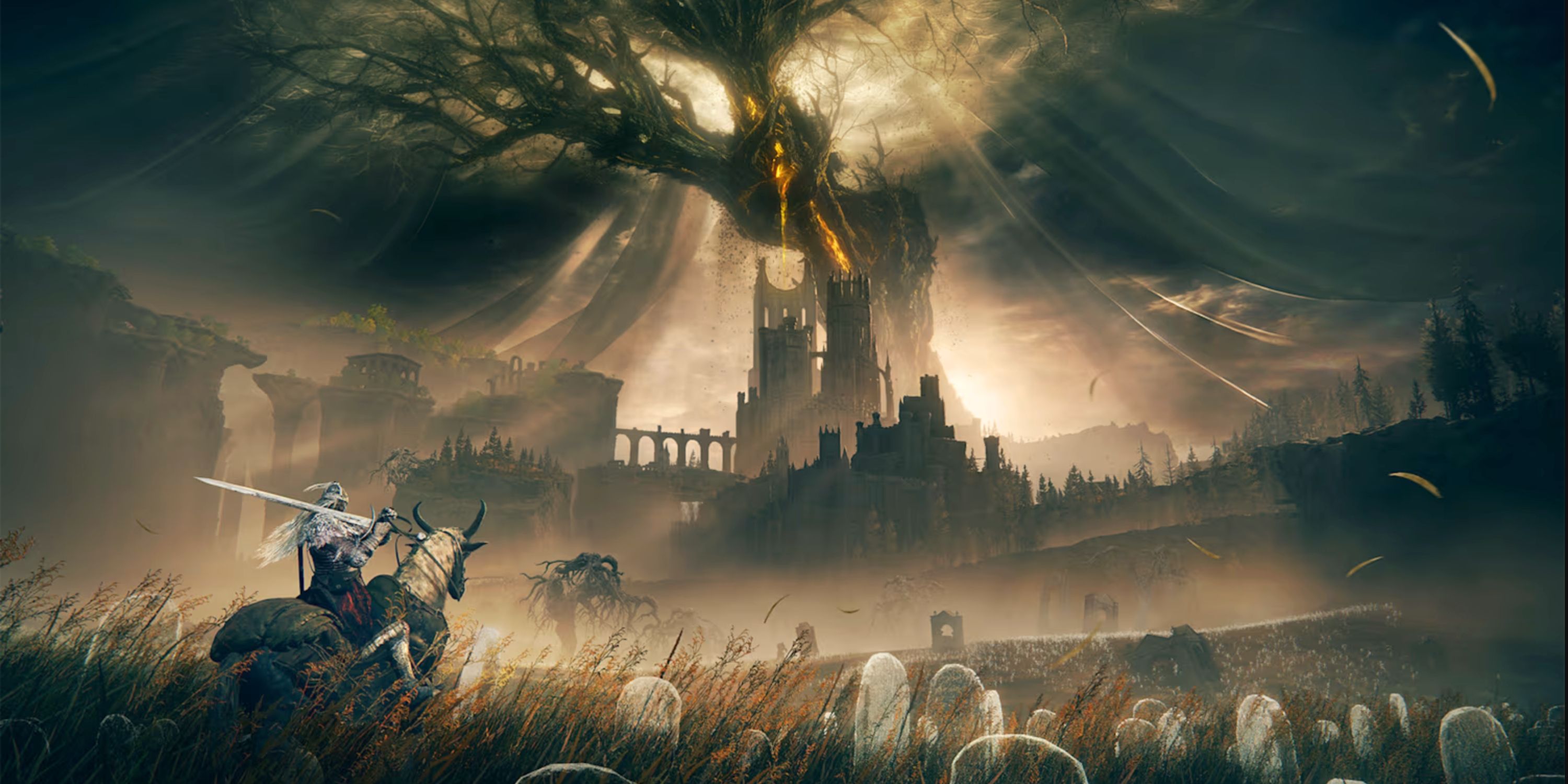 The Shadow of the Erdtree cover art from Elden Ring.