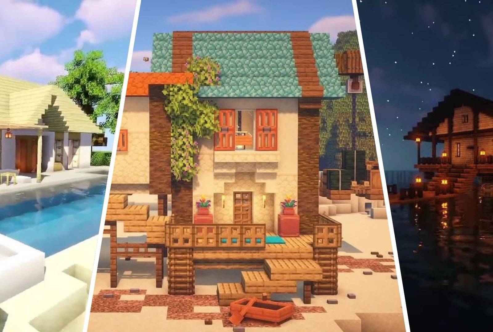 Beach House Minecraft Step By Step Minecraft Tutorials Minecraft
