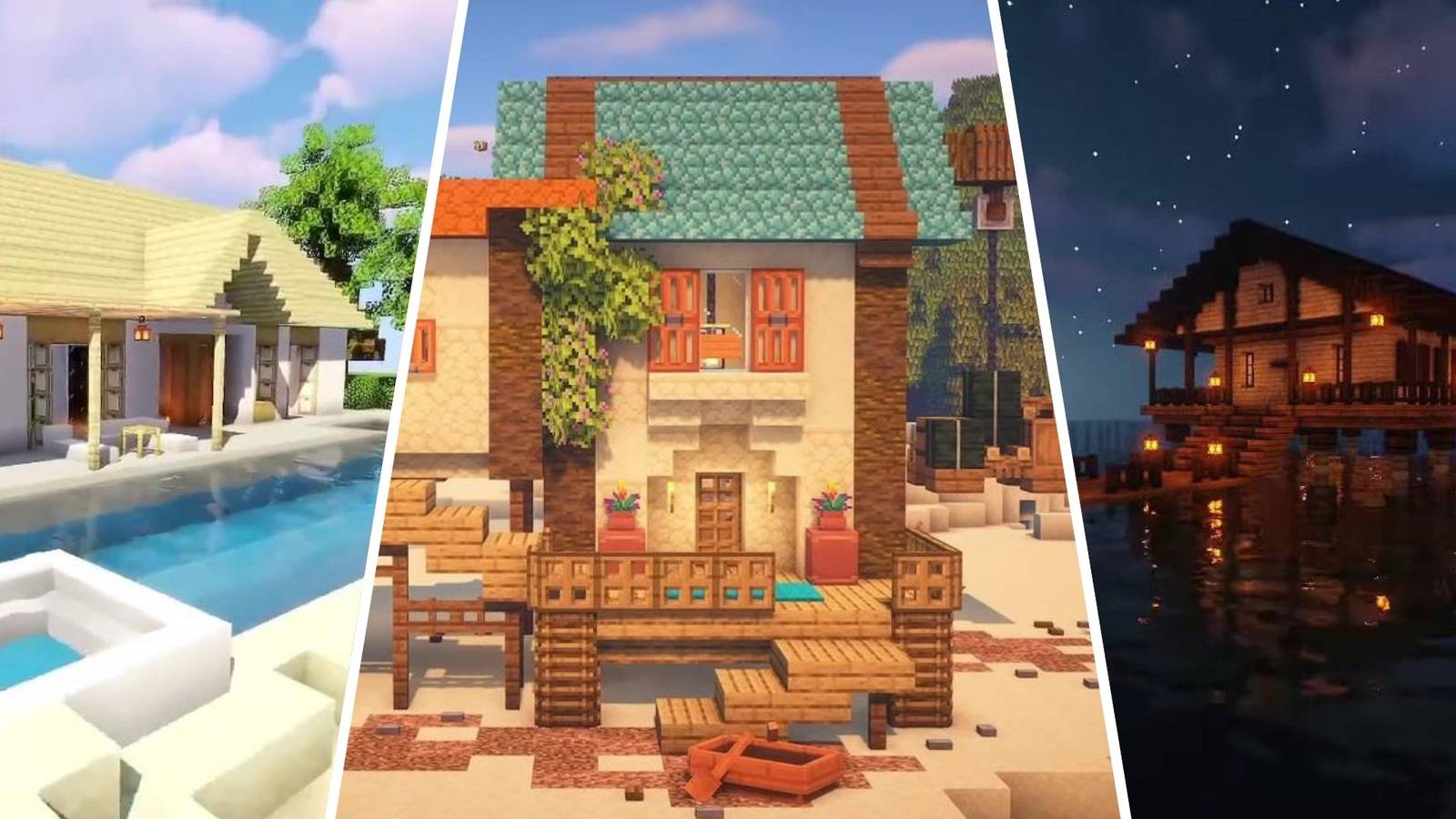 The Best Beach House Ideas In Minecraft, image size:1600x900