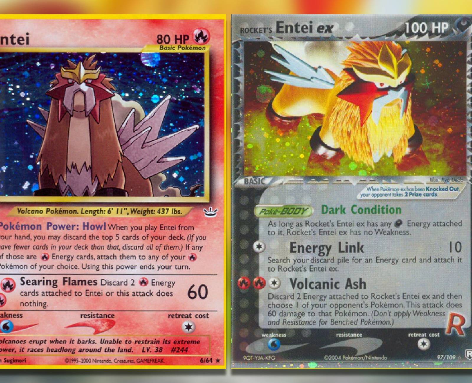 entei pokemon card 6 64 Entei - 6/64 - Holo Rare - Unlimited Edition - Pokemon Singles Neo Revelation