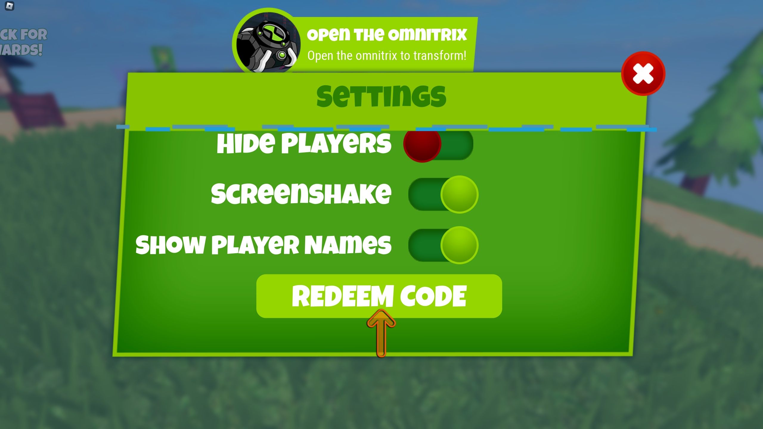 Ben 10 Super Hero Time Codes - Roblox
