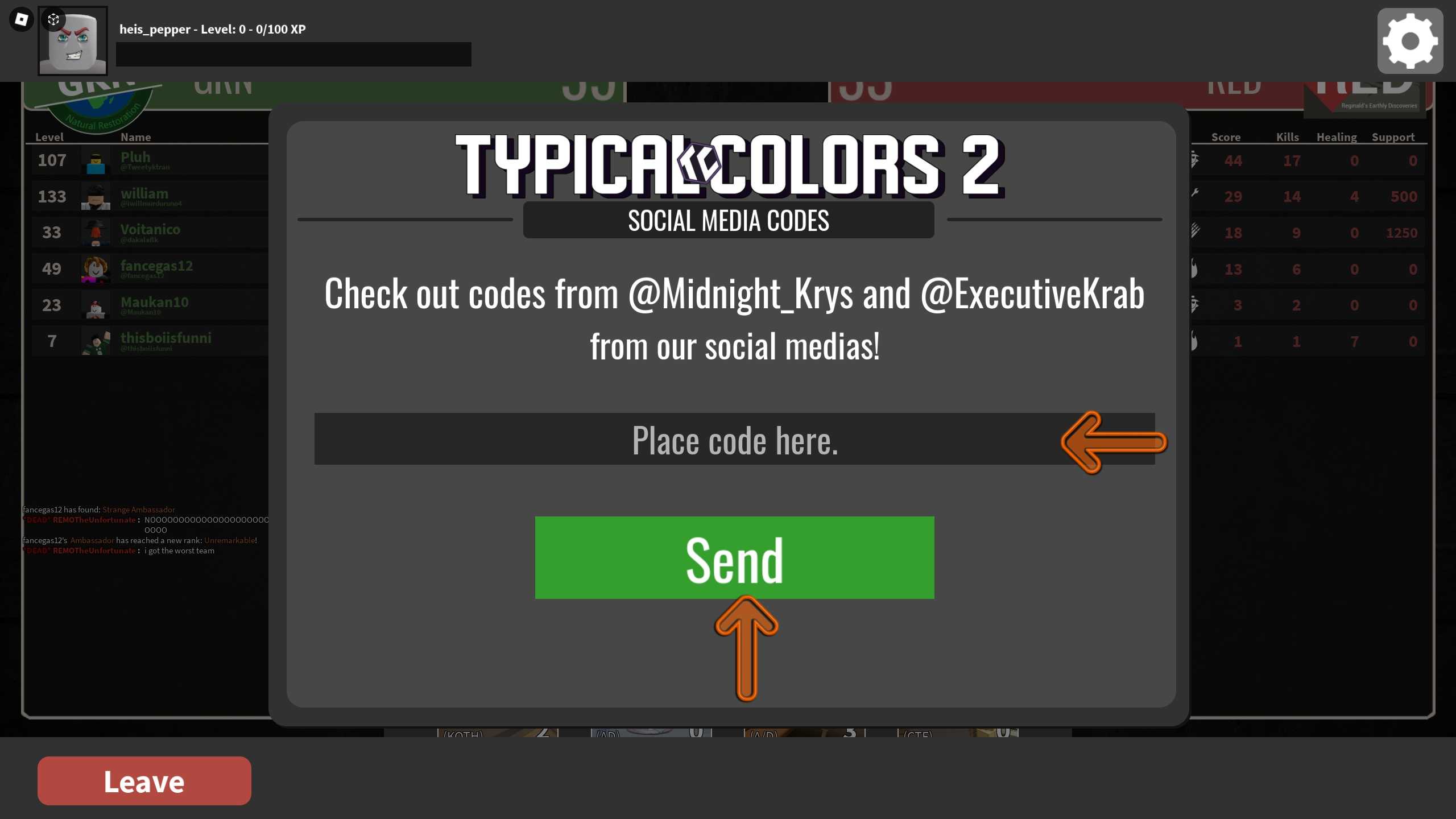 Defensive Strategy Typical Color Code Typical Colors 2 Codes - Roblox