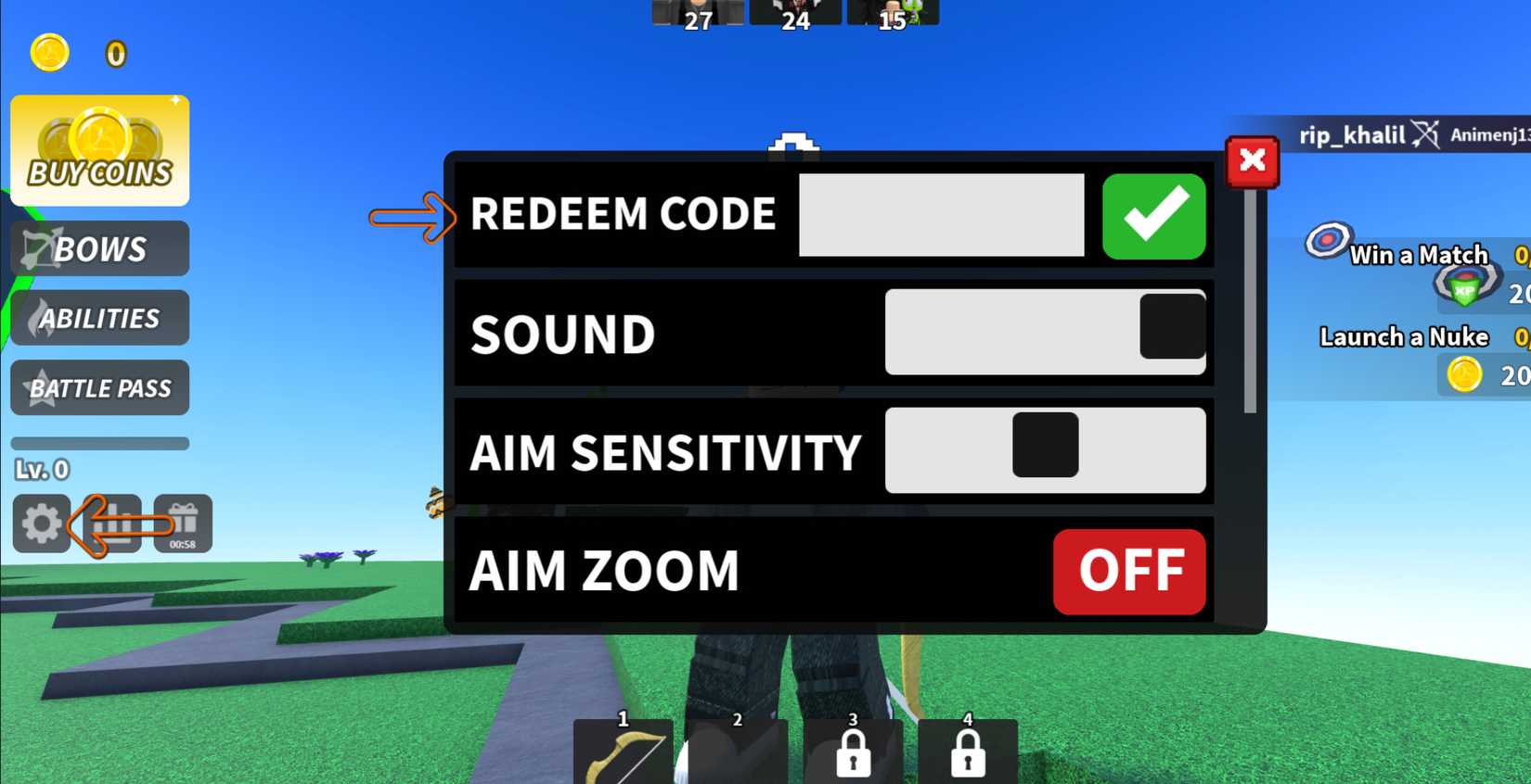 Bow Battle Arena Codes - Roblox