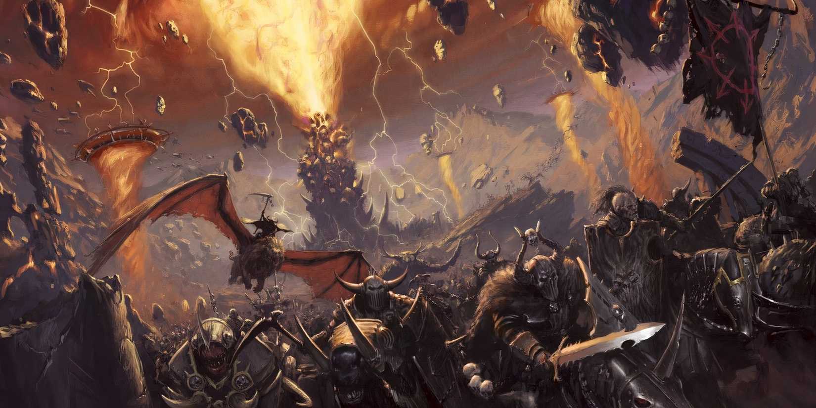 Warhammer: Age Of Sigmar - Archaon And His Chaos Warriors Destroying The Old World