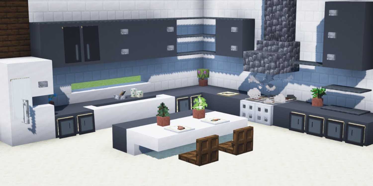 Cool Kitchen Interior Minecraft Room Minecraft Cottage Minecraft