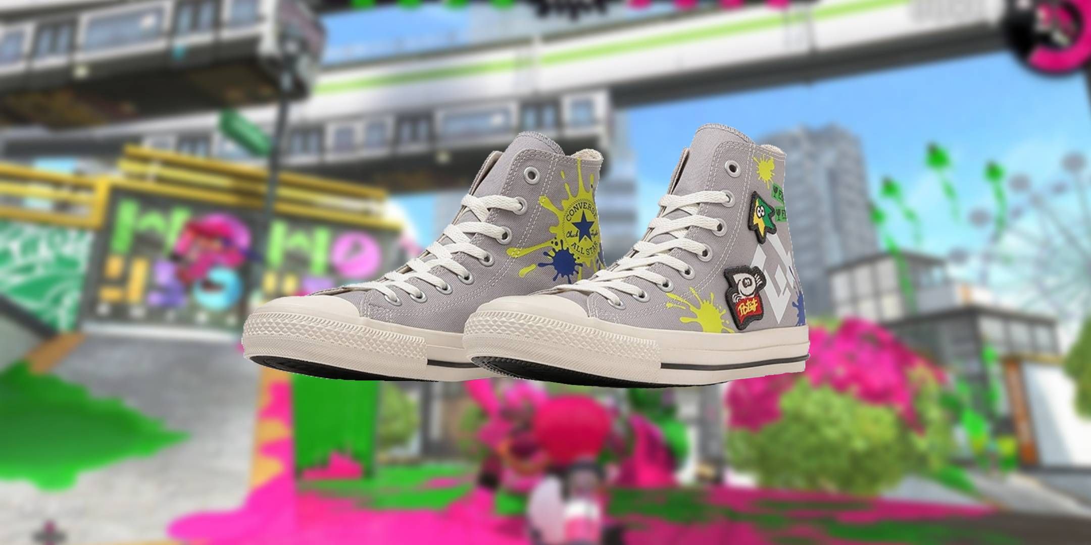 靴 Splatoon Converse All Star Hi Black 27cm Converse Splatoon 3 All Star Chuck Taylor black sneakers