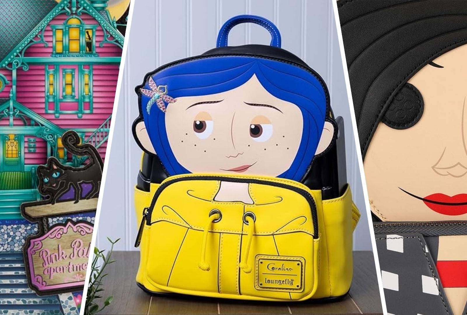 Loungefly Exclusive Laika Coraline Miss Spink and Miss Forcible Mini Backpack Amazon.com: Loungefly Coraline 15th Anniversary Laika Doll  main image 2
